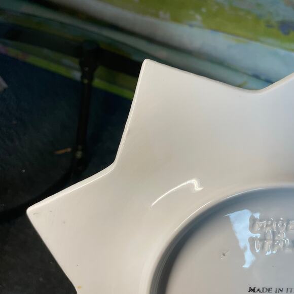 Vietri (Italy)Green Gold Star Accent Dessert Plate - Picture 14 of 16